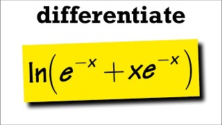Derivative of lnex  xex [upl. by Frannie647]