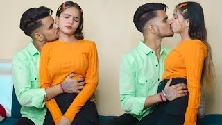 Love Bite Prank On My So Much Cute Girlfriend 😘  Gone Romantic  Real Kissing Prank  Couple Rajput [upl. by Anikas]