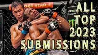 All Top Submissions 2023 in MMA [upl. by Evslin]