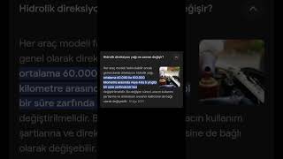 Hidrolik direksiyon yağı ne zaman değişir [upl. by Dnomyaw]