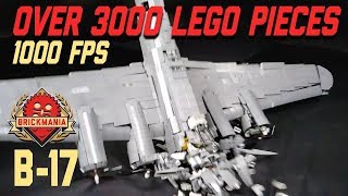 LEGO B17 Dropped in Slowmo  Completely destroyed DROP TEST [upl. by Aziaf]