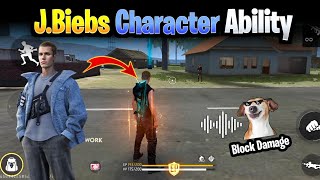 How to use JBiebs Character Ability  justin bieber ability free fire [upl. by Nwadahs]