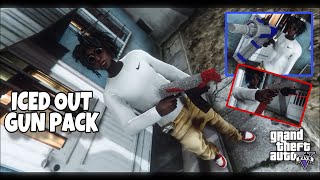 Iced Out Gun Pack In GTA 5 RP FiveM  Blender 3D Modeling [upl. by Ayotyal]