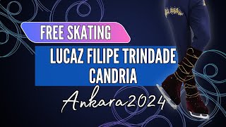 Lucaz Filipe TRINDADE CANDRIA BRA  Junior Men Free Skating  Ankara 2024 [upl. by Ecneret685]