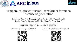 Temporally Efficient Vision Transformer for Video Instance Segmentation  CVPR 2022 [upl. by Haonam200]