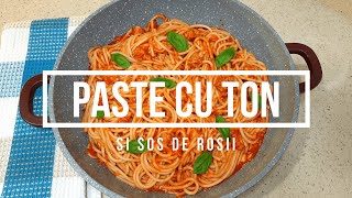 Paste cu Ton si Sos de Rosii  Reteta de Spaghete cu Ton [upl. by Norita410]