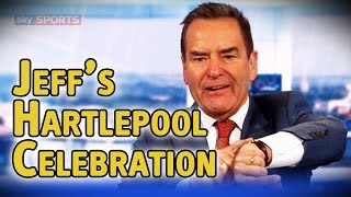 Jeff Stelling interrupts classified results to celebrate Hartlepool win on Soccer Saturday [upl. by Rehpetsirhc]