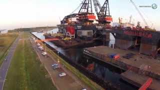 SSCV Thialf  Largest Crane Vessel in the World [upl. by Ycam]