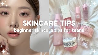 beginner skincare tips for teens 🧴 1018 years old [upl. by Gleason70]