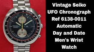 Vintage Seiko UFO Chronograph Ref 61380011 Automatic Day and Date Mens Wrist Watch [upl. by Yelahc]