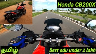 Honda CB200XTest ride reviewspecificationsfeatures onroad price in tamil ridertamil cb200x [upl. by Kaete689]