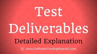 Test Deliverable Documents  Detailed Explanation of Test Deliverables [upl. by Martie]