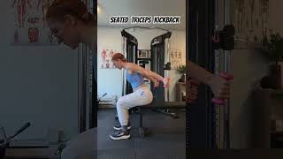 Seated Triceps Kickback  for full arm extension in a seated position [upl. by Deeas]