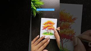 How to make tree with oil pastel colour Tree drawing draw [upl. by Philippe]