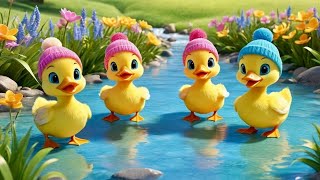 Five Little Ducks  Fun Counting Song  Nursery Rhymes amp Kids Songs [upl. by Akemahc]