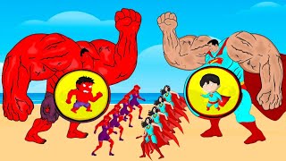 Evolution Of HULK FIRE Family Vs SUPERMAN ICE Family  Who Is The King Of Super Heroes [upl. by Wenoa]