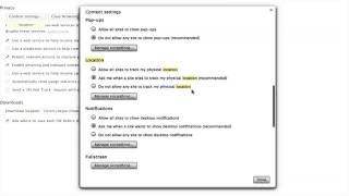 Configuring the Geolocation in Chrome  Google amp Internet Browsers [upl. by Ayidah]