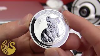 Australian Silver Koala Coin Unboxing Perth Mint 9999 Pure Silver 1 oz [upl. by Chassin647]