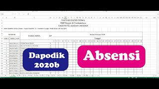 Cara Mencetak Absensi di Dapodik Versi 2020b Patch 1 [upl. by Eirok855]