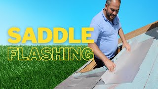 How to Install Saddle Flashing on a Flat Tile Roof [upl. by Linad]