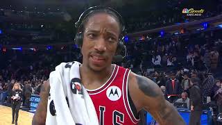 DeMar DeRozan Talks GAMEWINNER vs Knicks Postgame Interview 🎤 [upl. by Willow191]