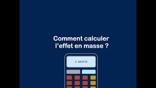 Comment calculer leffet en masse  23 [upl. by Netti]