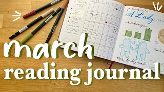 March Reading Wrap Up  Reading Journal Monthly Spread [upl. by Nylia]