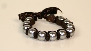 DIY Stretchy Pearl Bracelet  ShowMeCute [upl. by Assirac]