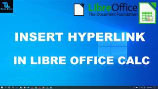 INSERT HYPERLINK in Libre Office Calc [upl. by Forlini139]