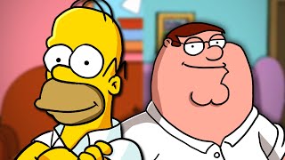 Peter Griffin vs Homer Simpson  Rap Battle  ft Chris Voiceman amp Joe Cliff Thompson [upl. by Zurn554]