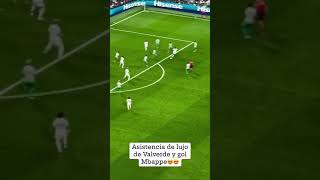 Super asistencia de Valverde a Mbappe viral futbol mbappe valverde profecamilomath2 [upl. by Gregrory]