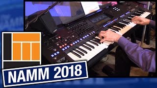 LampM  NAMM 2018 Yamaha Genos 76Key Arranger Workstation [upl. by Fonz512]