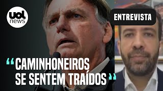 Bolsonaro deixou muito a desejar em relação com caminhoneiros diz Janones [upl. by Araihc360]