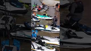 SeaDoo fishing adventure with friends fishpro seadoo jetskifishing fishingwithfriends jetski [upl. by Skinner815]