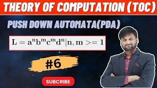 Design a PDA for anbmcmdn CFL Language Push down automataTOCAutomata Theory [upl. by Nuri]