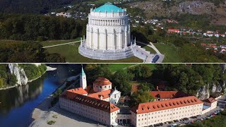 Befreiungshalle Kelheim Kloster WeltenburgLiberation Hall Weltenburg Monastery 4K drone footage [upl. by Frierson708]