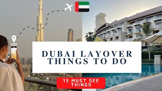 Dubai layover 20 hours  Best Things to Do [upl. by Ycniuqal163]