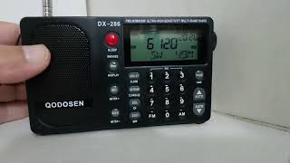 TÜRKİYENİN SESİ RADYOSU YENİ FREKANS TESTLERİ 5980 ve 6120 KHz Mersinde QODOSEN DX286 ile [upl. by Anha3]