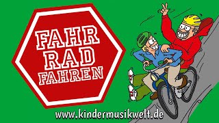 Fahrrad fahren  Kinderlied zum Mitsingen  Kindermusikwelt [upl. by Elrebma678]