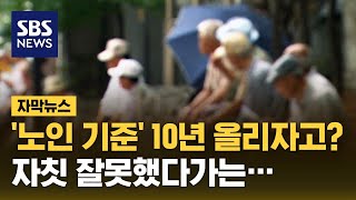 노인 기준 10년 올리자고…자칫 잘못했다가는 자막뉴스  SBS [upl. by Nalac]