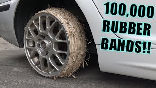 We Tried RUBBER BAND Tires [upl. by Norty]