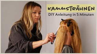 DIY Strähnen mit KAMM 💛 Schöne dezente Aufhellung der Haare  Technik amp Anleitung Kammsträhnen [upl. by Yuji]