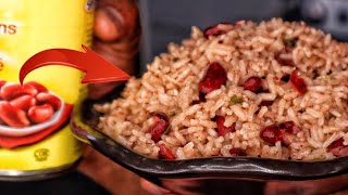 MAKE YOUR JAMAICAN RICE amp PEAS LOOK AUTHENTIC USING CANNED BEANS  RICE amp PEAS RECIPE  Hawt Chef [upl. by Ettelracs]