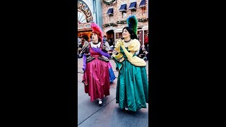 Cinderellas step sisters Anastasia Drizella amp wicked step mother shorts disneyland [upl. by Attolrahc]