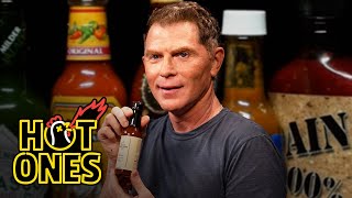 Bobby Flay Throws Down Against Spicy Wings  Hot Ones [upl. by Albertina940]