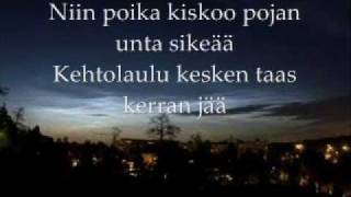 Yö  Ihmisen Poika  Lyrics [upl. by Beverley]