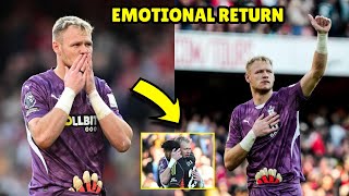 Aaron Ramsdale Emotional Return to Arsenals Emirates Stadium [upl. by Jarl]