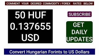 1 HUF to USD  Convert Hungarian Forints to US Dollars Hungary Currency [upl. by Deborah581]