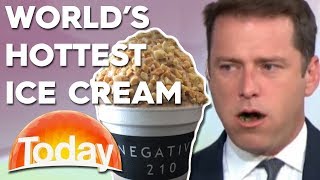 Karl Stefanovic eats the worlds hottest ice cream [upl. by Anitroc847]