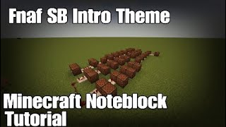 Fnaf Security Breach IntroElevator Theme Minecraft Noteblock Tutorial [upl. by Tinor]